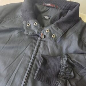 Tiger Woods Collection Mens Black Full Zip Golf Jacket Bomber Style Size Medium